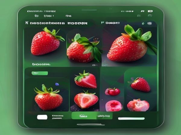 草莓视频app手机界面截图，展示清爽简洁的短视频浏览主页，绿色主题设计风格，用户正在滑动浏览高清视频内容